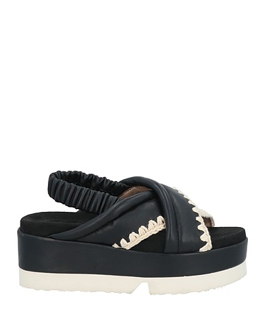 MOU Sandals Black 100% Lambskin