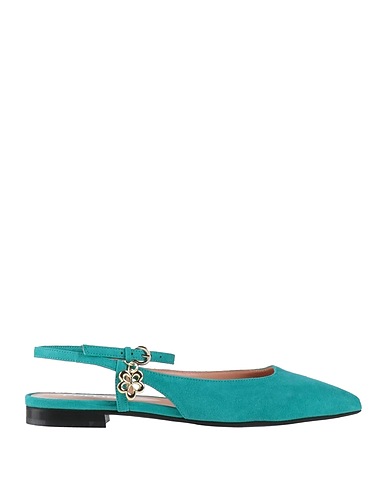 POLLINI Ballet flats Turquoise Leather