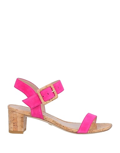 STUART WEITZMAN Sandali Fucsia Pelle, Altre Fibre