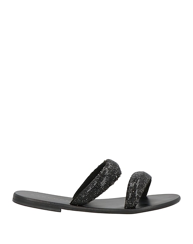 BANDONI Sandals NERO Textile fibers