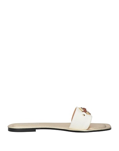 POLLINI Sandals White Calfskin