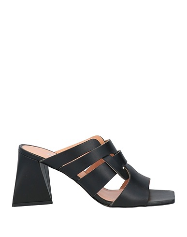 POLLINI Sandals Black Cowhide