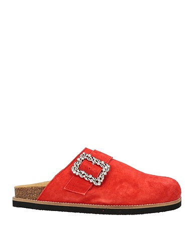 POLLINI Mule e zoccoli Rosso pomodoro Pelle