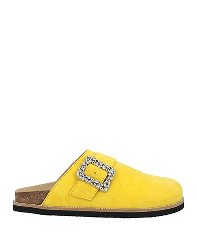 POLLINI Mule e zoccoli Giallo Pelle