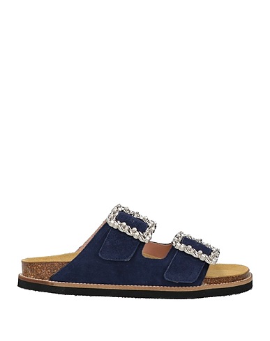 POLLINI サンダル ネイビー 革（なめし加工）