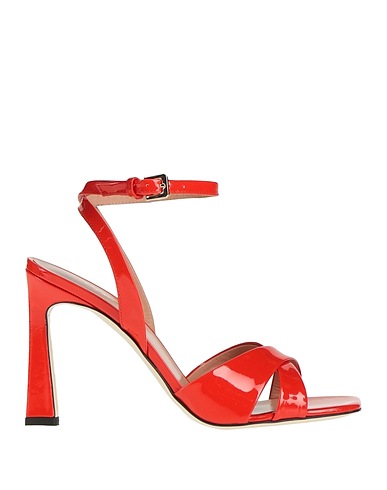 POLLINI Sandals Tomato red Leather