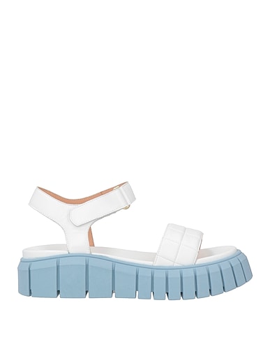 POLLINI Sandals White Leather