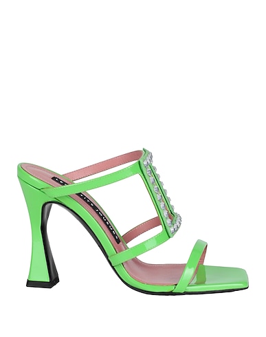 LES PETITS JOUEURS Sandals Green Leather