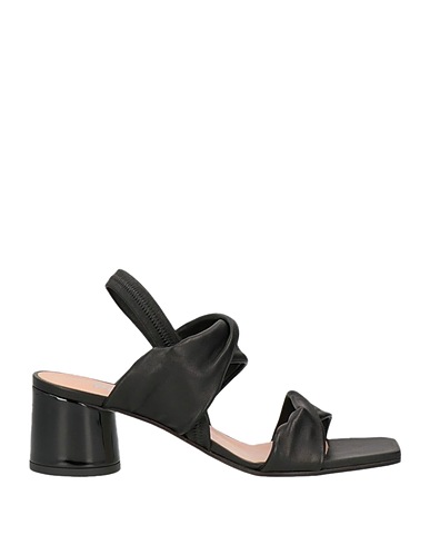 POLLINI Sandals Black Leather