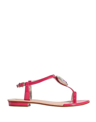 LA BOTTEGA DELL'ARTIGIANO Flip flops Fuchsia Leather