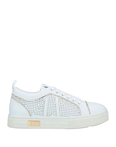 ARMANI EXCHANGE Sneakers White 100% Cow leather, Polyurethane