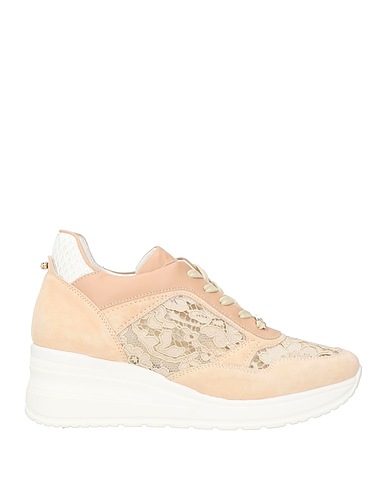 BALDININI Sneakers Light pink Leather, Textile fibers