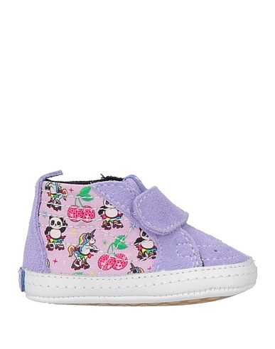VANS Newborn shoes IN SK8-Hi Crib ANIM WHITE Lilac Leather, Textile fibers