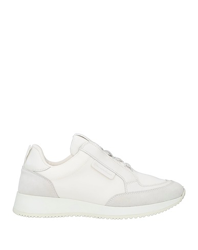 GIANVITO ROSSI Sneakers White Leather, Textile fibers