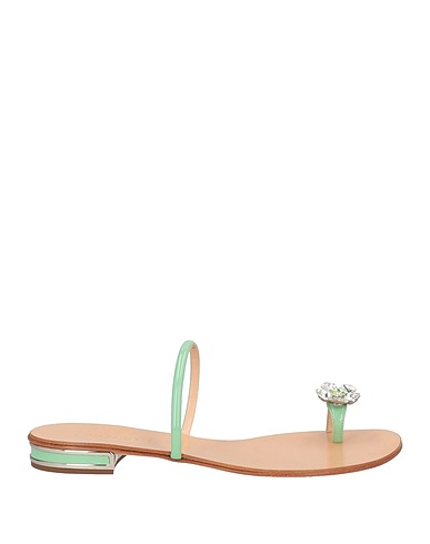 CASADEI Flip flops Turquoise Leather
