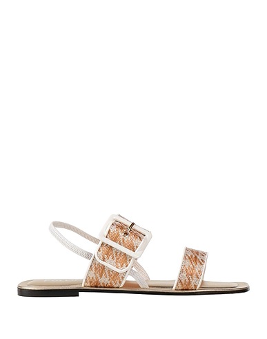 POLLINI Sandals White Textile fibres