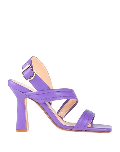 BALDININI Sandals Purple Leather