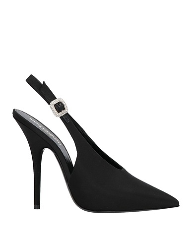 SAINT LAURENT Décolleté Nero Fibre tessili