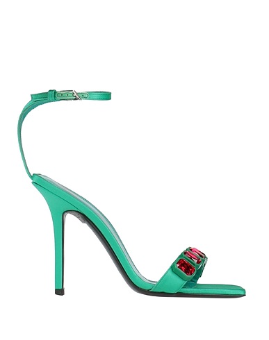 THE ATTICO Sandals Green Textile fibres