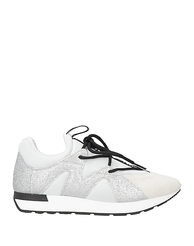 POLLINI Sneakers Light grey Leather, Textile fibres