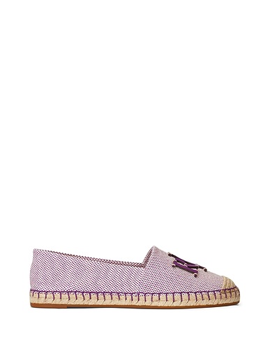 LAUREN RALPH LAUREN Espadrilles CAMERYN III CANVAS & LEATHER ESPADRILLE 
 Purple 85% Textile fibers, 15% Leather
