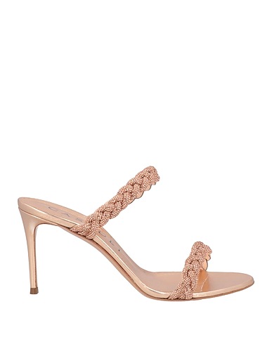 CASADEI Sandals Rose gold Textile fibres
