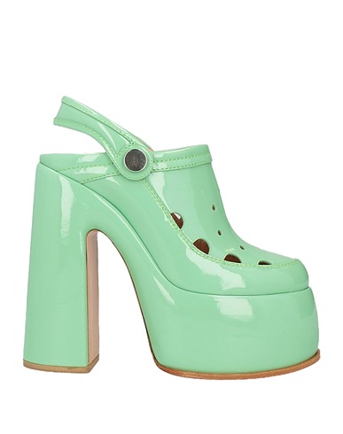 CASADEI Mule e zoccoli Verde chiaro Pelle