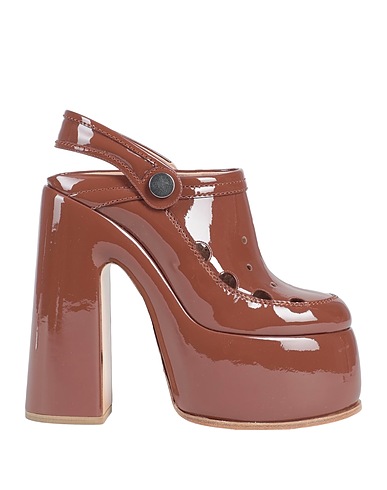 CASADEI Mules and clogs Brown Leather