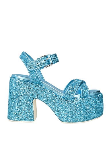 CASADEI Sandali Celeste Fibre tessili, Pelle