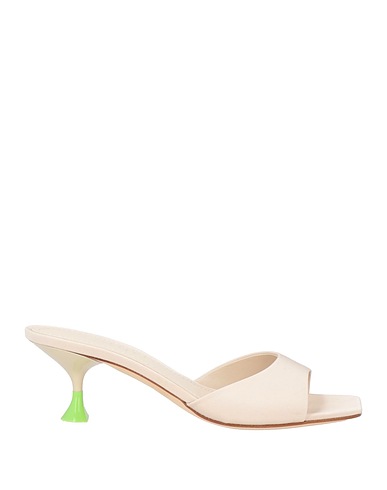 3JUIN Sandals Cream Textile fibers, Leather