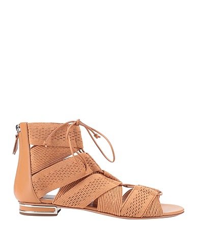 CASADEI Sandals Camel Textile fibres, Leather