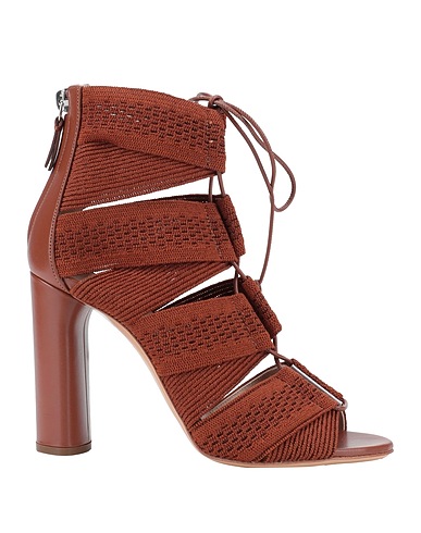 CASADEI Sandals Brown Textile fibres, Synthetic fibers, PVC - Polyvinyl chloride