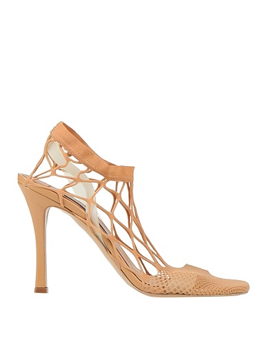 STELLA McCARTNEY Sandals Camel Textile fibers