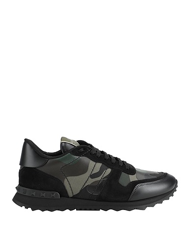 VALENTINO GARAVANI Sneakers Schwarz Leder, Gewebefasern