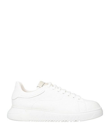 EMPORIO ARMANI Sneakers Bianco Pelle, Fibre tessili