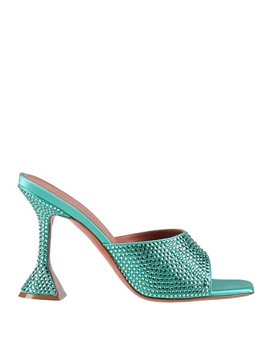 AMINA MUADDI Sandali Verde Fibre tessili