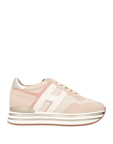 HOGAN Sneakers Beige Leather, Synthetic fibers