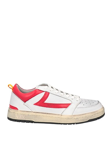 HTC Sneakers Off white Leather, Textile fibres