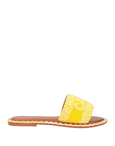 DE SIENA Sandals Yellow Textile fibres