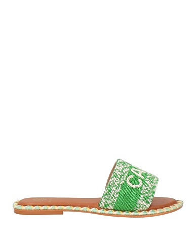 DE SIENA Sandals Green Textile fibres