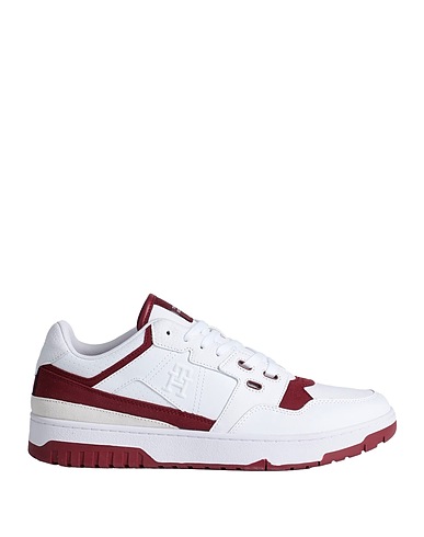 TOMMY HILFIGER Sneakers Burgundy 83% Leather, 16% Polyurethane, 1% Polyester