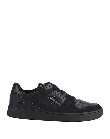 CALVIN KLEIN JEANS Sneakers Black Leather, Textile fibres