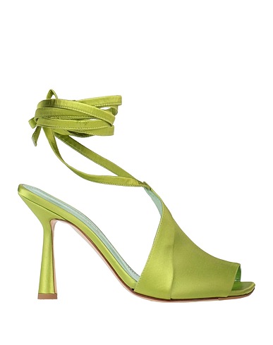 ALDO CASTAGNA Sandals Lime green Textile fibres