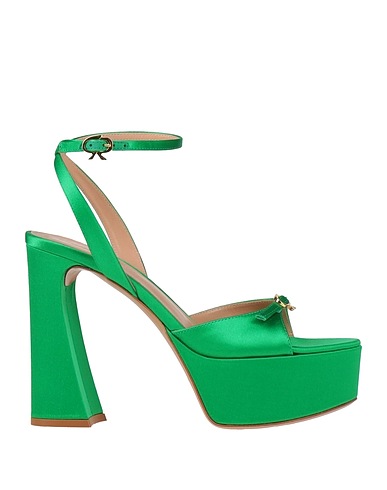 GIANVITO ROSSI Sandals Green Textile fibres