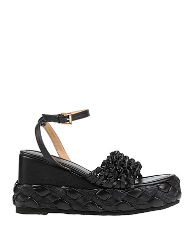 EMANUÉLLE VEE Sandals Black Leather
