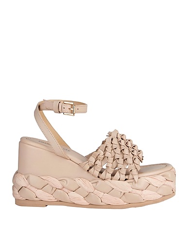 EMANUÉLLE VEE Sandals Beige Leather