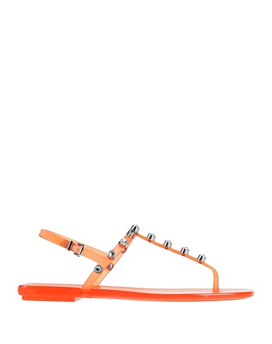 SERGIO ROSSI Flip flops Orange Rubber