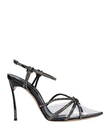 CASADEI Décolleté Nero Pelle, Altre Fibre