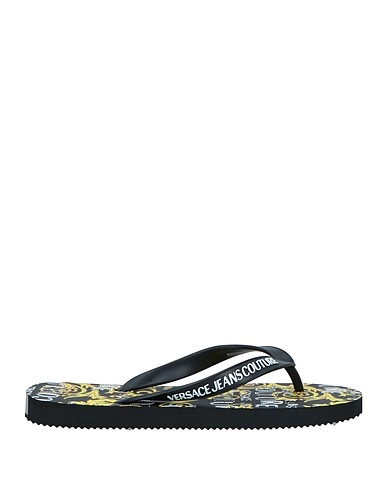 VERSACE JEANS COUTURE Flip flops Black PVC - Polyvinyl chloride