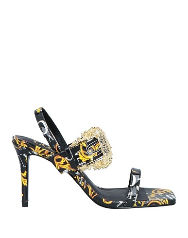 VERSACE JEANS COUTURE Sandals Black Polyurethane